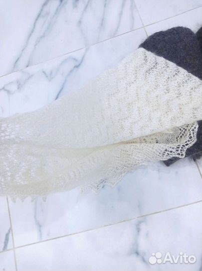 Шаль пуховая ручная работа