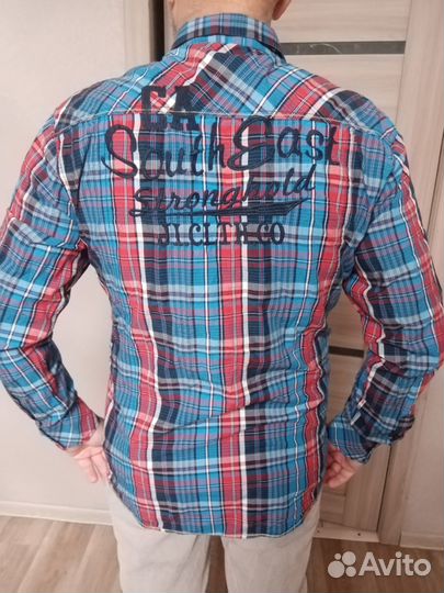 Подарок на 23. Рубашка. XL. Трекинговая. Джинсовая