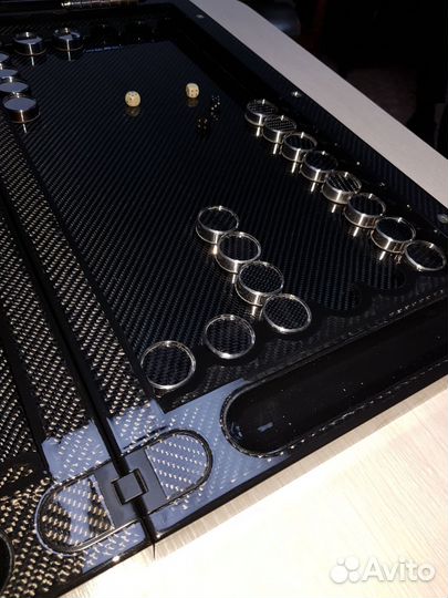 Нарды ручной работы из карбона