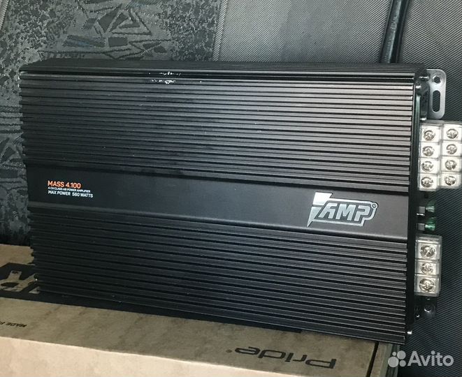 Усилитель 4 канальный amp mass. 4.100