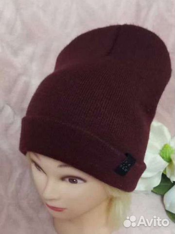 Шапка женская бордовая