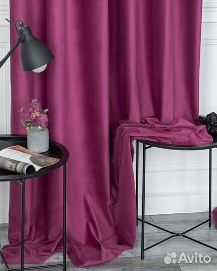 Шторы бархат Беллиссимо Винный