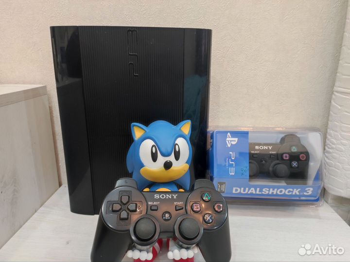Sony PS3 Super Slim 500g прошитая 80 игр