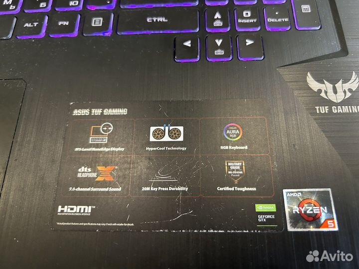 Игровой Asus FX705d hdd1tb/ssd256gb