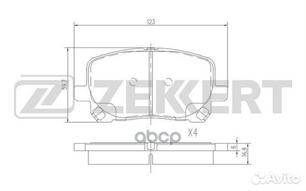 Колодки торм. диск. передн. Toyota Avensis Vers