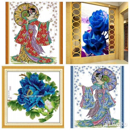 Схемы 17шт Цветные для вышивки крестиком