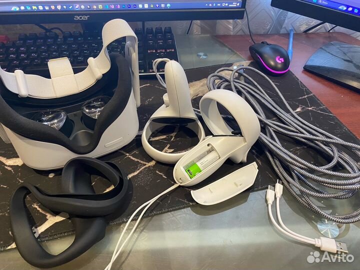 Oculus Quest 2 128 gb, link, аккумуляторы