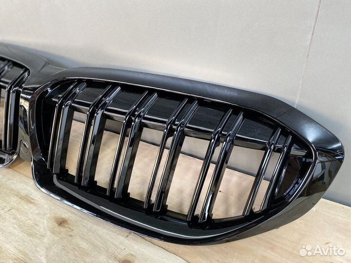 Решетка радитора M look двойная м стиль BMW G20