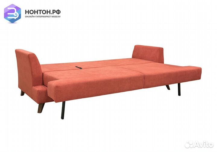 Диван тик-так Дамаск коралловый / геометрия