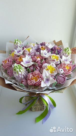 Цветы из зефира