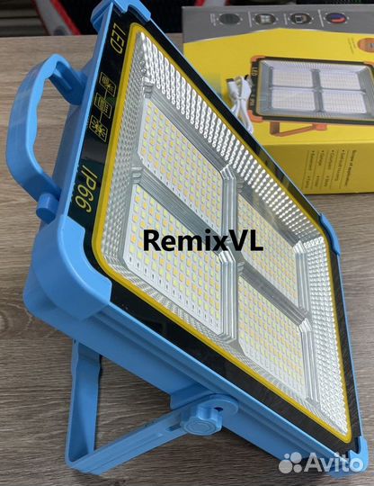 Видео LED прожектор фонарь солнечная батарея