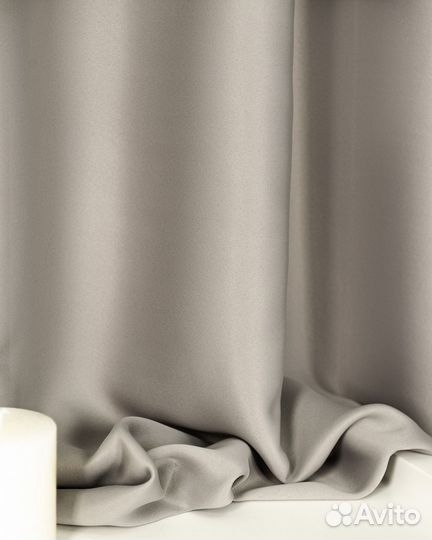 Портьеры блэкаут Марсель Французский серый шторы