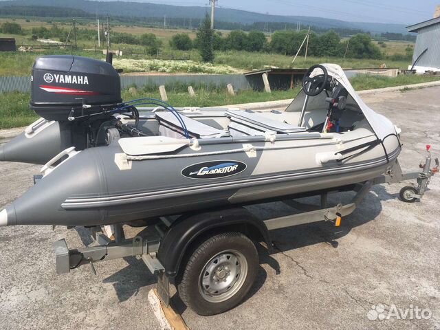 Лодка гладиатор мотор 30 лс ямаха прицеп