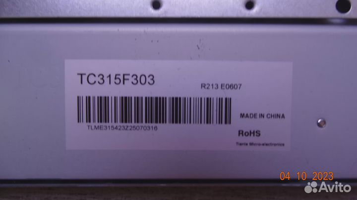 TC315F303. Паялась подсветка