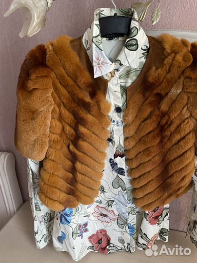 Женс жакет из натуральеого меха и нат. замши