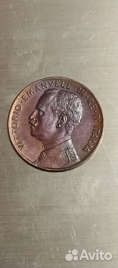 2 чентезимо 1915 года. Италия. Оригинал