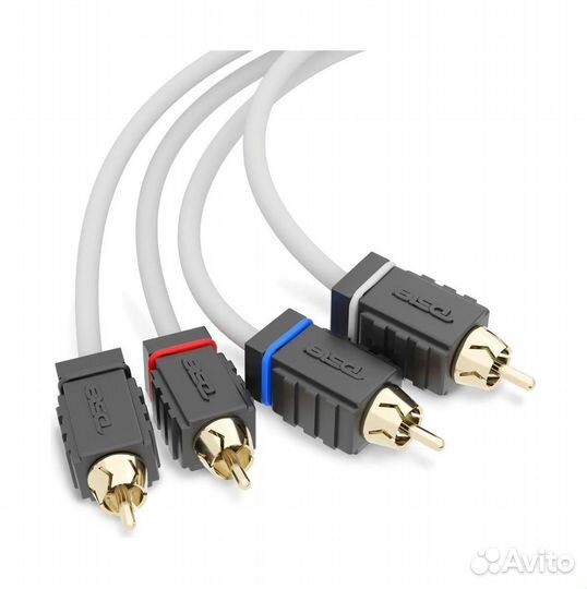 4-х канальный межблочный кабель из 100% меди для морского применения RCA 7,6 м. mofcr-25FT.4CH, DS18