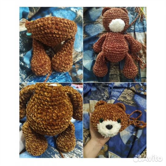Вязаный плюшевый мишка
