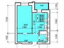 1-к. квартира, 40,3 м², 2/10 эт.