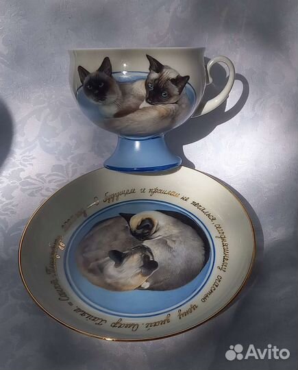 Чайная пара. Ручная роспись