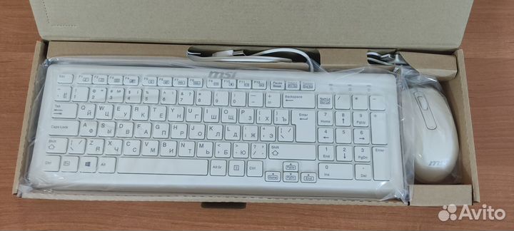 Комплект белый MSI Клавиатура+Мышка
