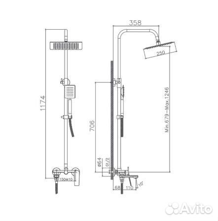 Душевая система Haiba HB 24533-3