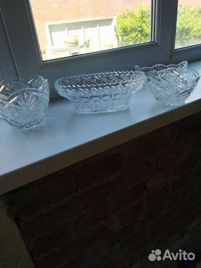 Стаканы вазы хрусталь советские