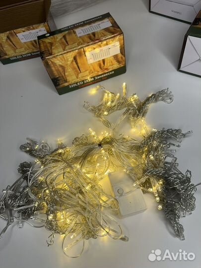 Гирлянда штора 3х2 удлинитель в комплекте