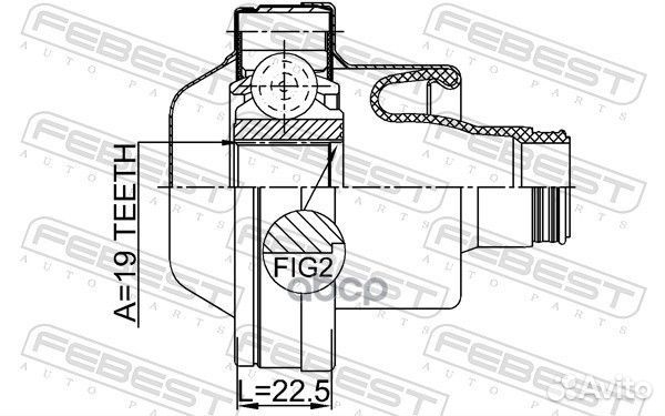 ШРУС карданного вала 2711S80iisha Febest