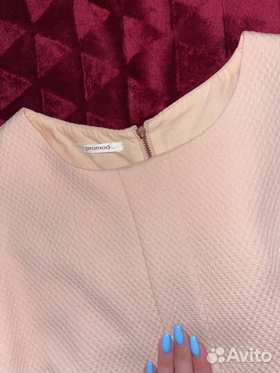 Розовое пудровое платье promod А силует широкое