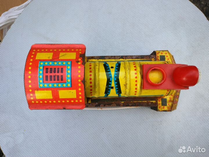 Паровоз жестяной СССР, игрушка