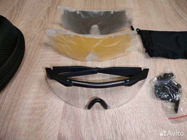 Очки тактические UV400 3 линзы 2.5мм