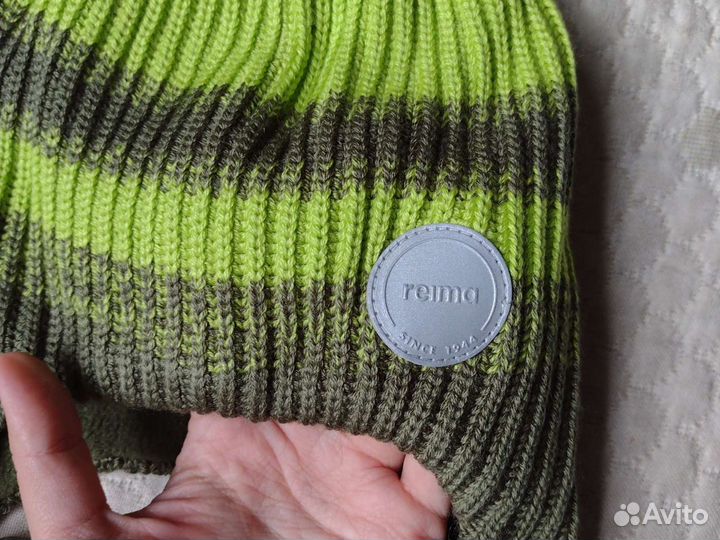 Новая зимняя шапка 50 Reima зелёная мальчика
