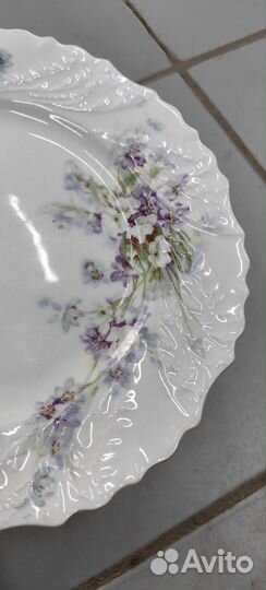 Старинная фарфоровая тарелка Кузнецов