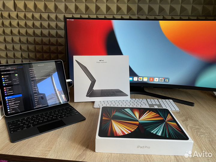 iPad Pro 12.9 2022, 512 + симка, + клавиатура