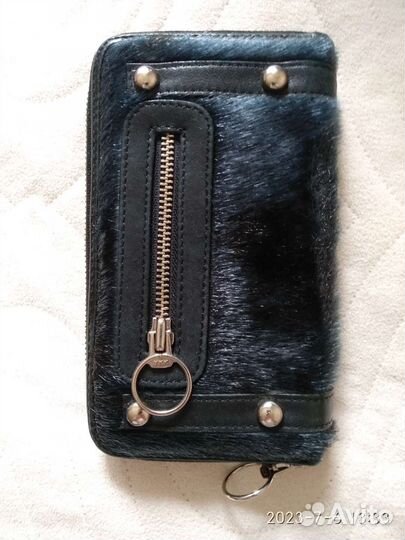 Кошелек-клатч меховой из нерпы