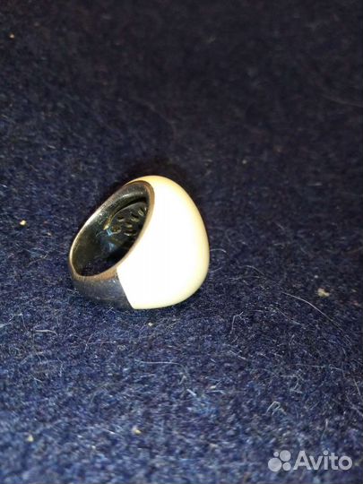 Кольцо серебро с эмалью