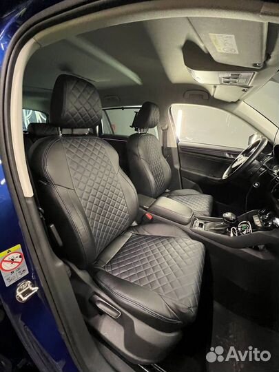 Авточехлы экокожа ромбовидные