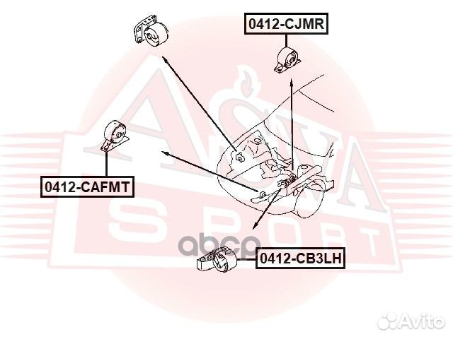 Подушка двигателя mitsubishi lancer/colt CA/CB