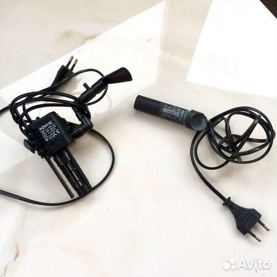 Фильтры, компрессор, коряга, декор для аквариума