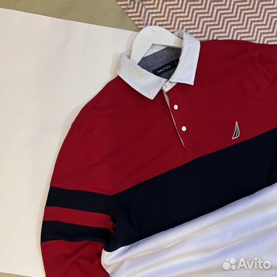 Nautica Long Sleeve Polo Shirt