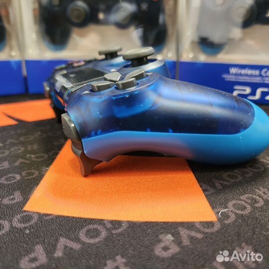 Джойстик/DualShock 4 прозрачно синий