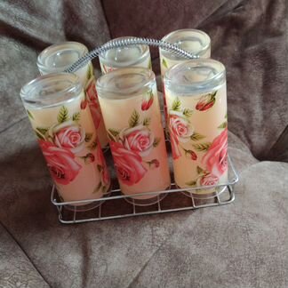 Набор стаканов на металлической подставке