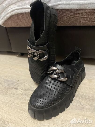 Лоферы натуральная кожа