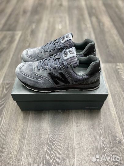 Кроссовки мужские New balance 574 серый премиум