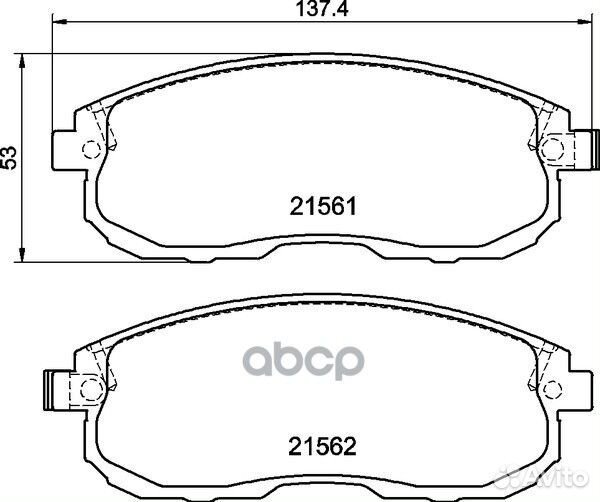 Колодки тормозные дисковые перед NP2005 NIS
