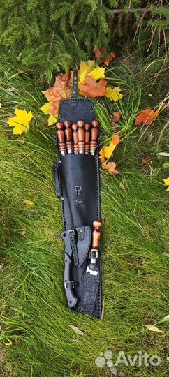 Шампура с деревянной ручкой набор