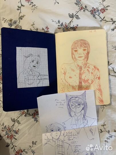 Скетчбук заполненный