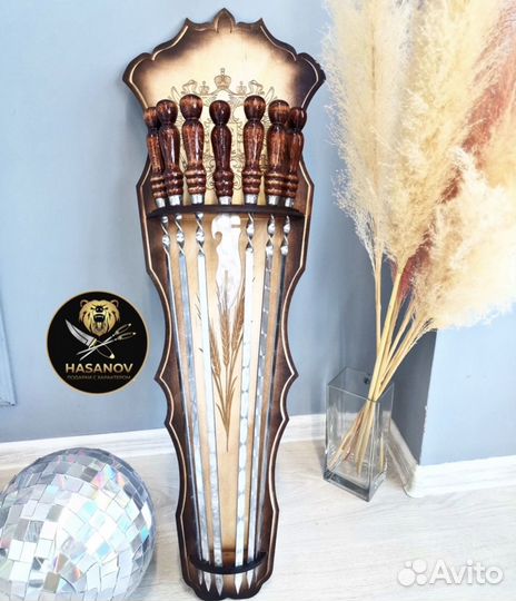 Шашлычный набор шампуров подарочный