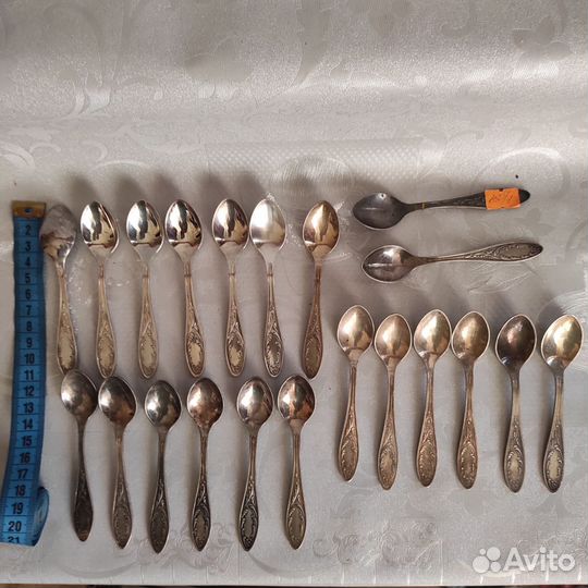 Кофейные ложечки мельхиор, серебро